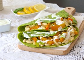 Palačinke od kelja punjene grahom i muškatnom tikvom