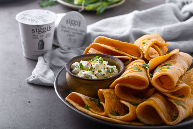 tanki kruh flatbread od bundeve i siggi's jogurt